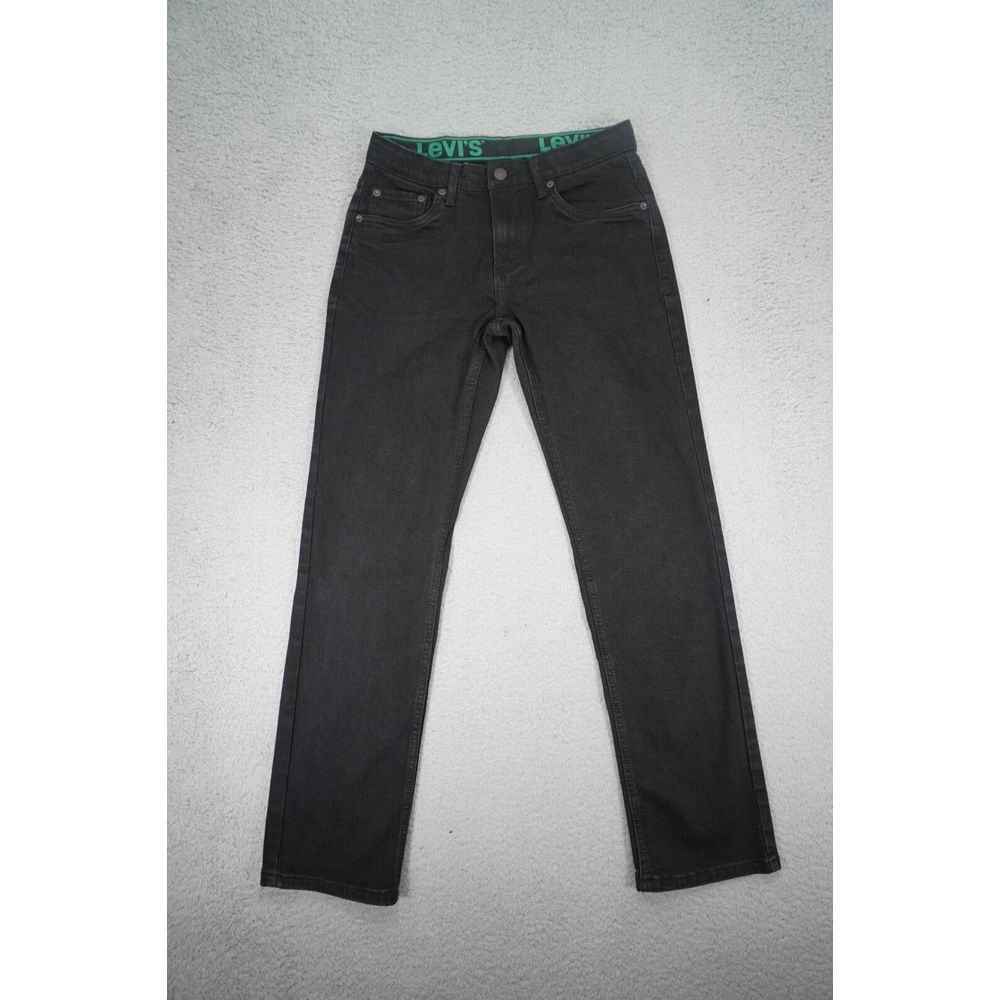 Levis 511 Jeans Womens Size 16 Reg Black Faded Straight Leg Denim Mid Rise 28x30